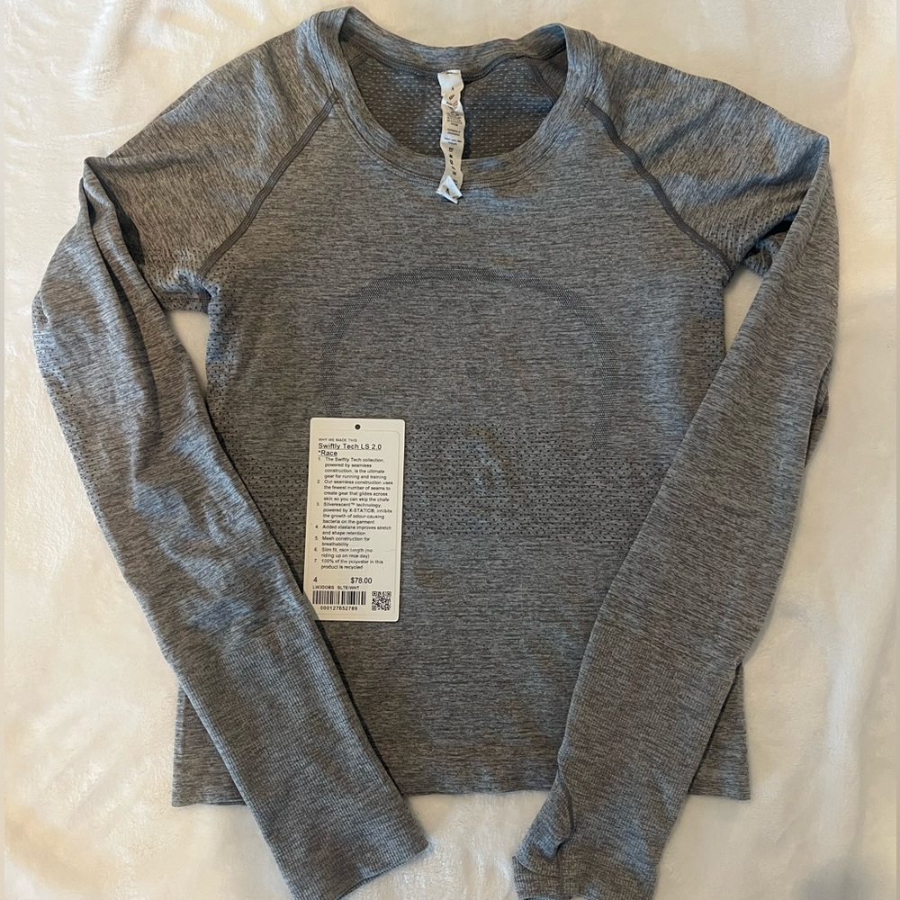 Lululemon Swiftly Tech Long-Sleeve Shirt 2.0 *Race Lengh SIZE 4